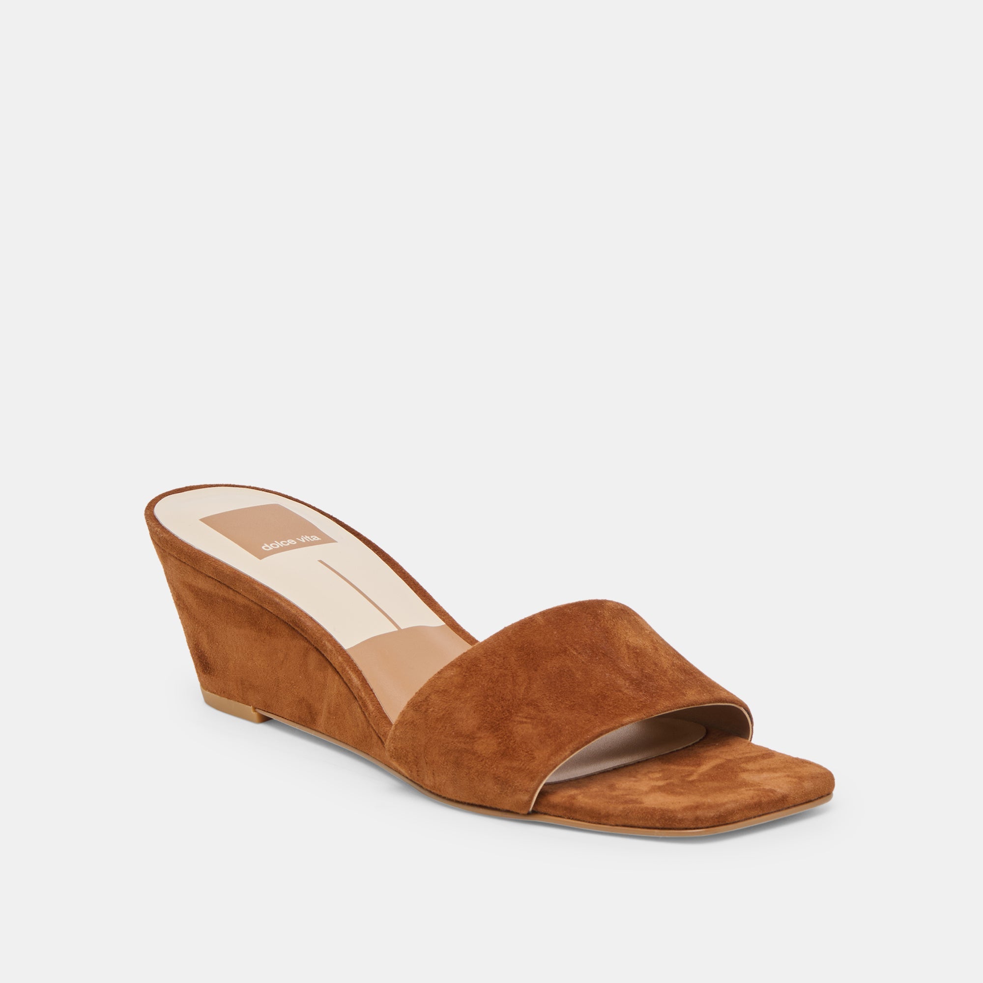 Qaily Wide Brown Suede Wedges / Dolce Vita