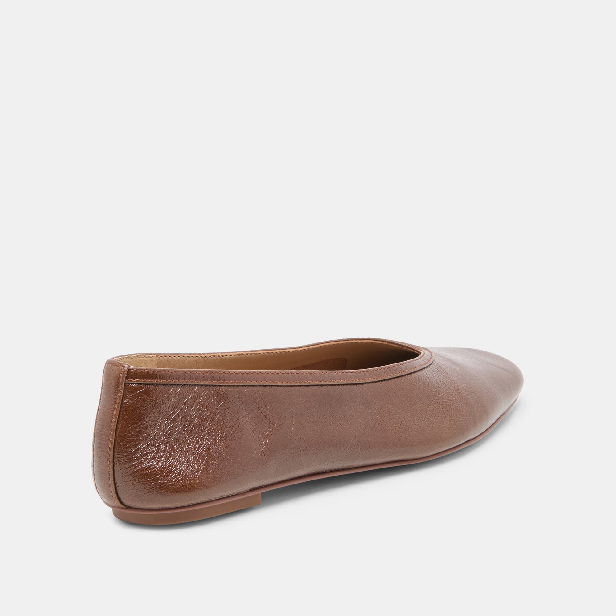 CARET Russet Leather Pointed-Toe Ballet Flats / Dolce Vita