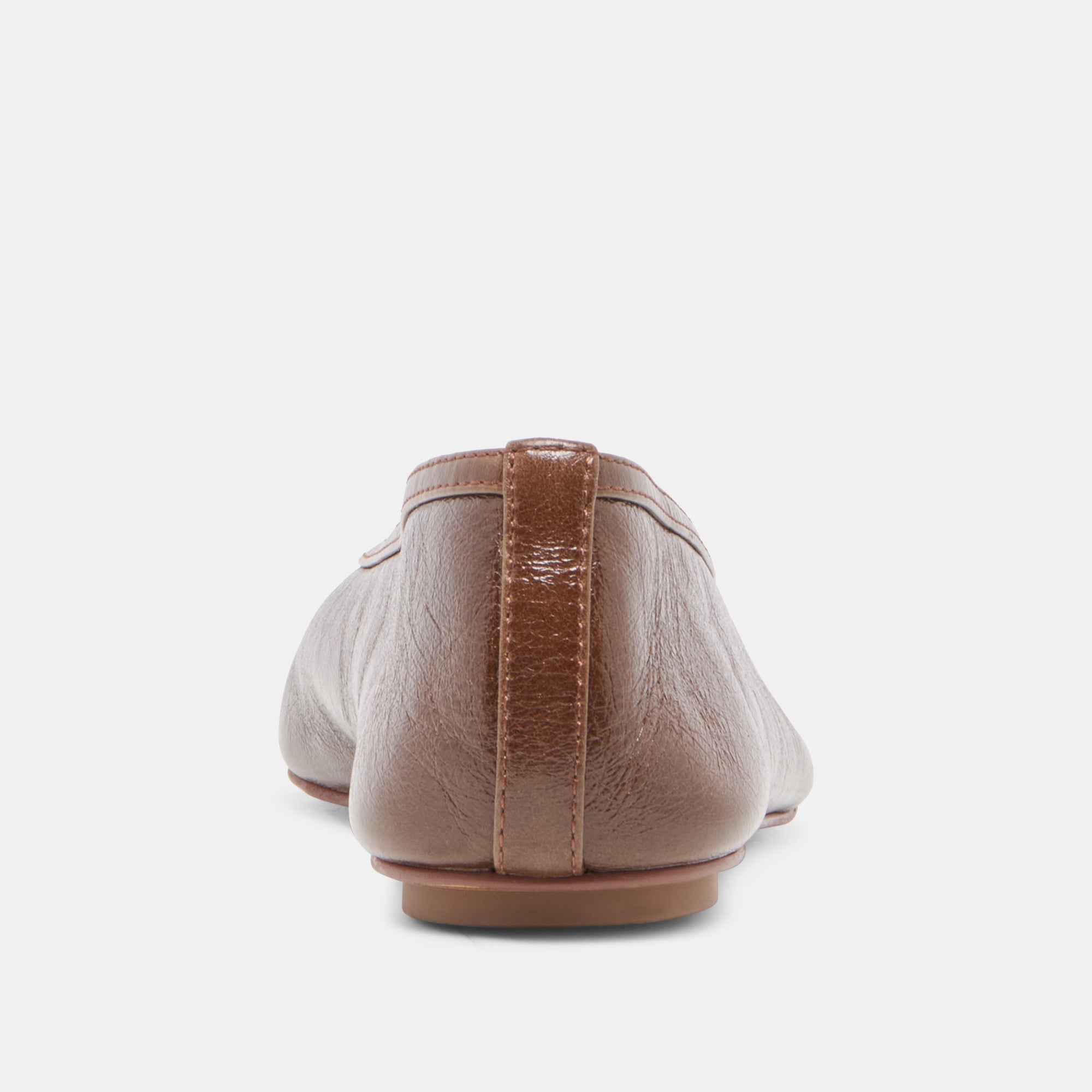CARET Russet Leather Pointed-Toe Ballet Flats / Dolce Vita