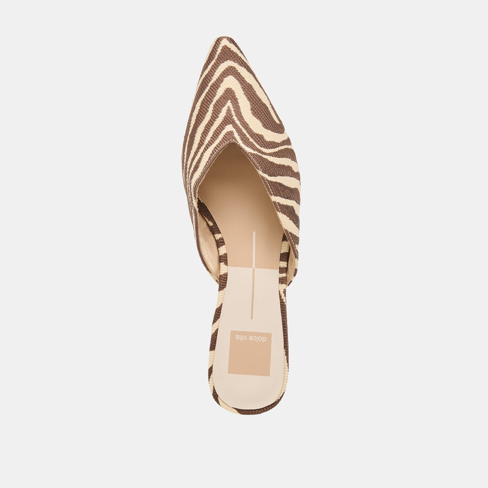 Elm Beige Zebra Raffia Flats / Dolce Vita