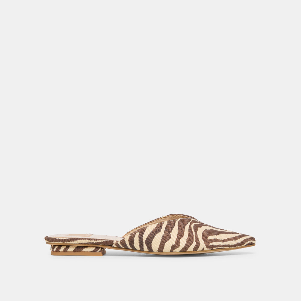 Elm Beige Zebra Raffia Flats / Dolce Vita
