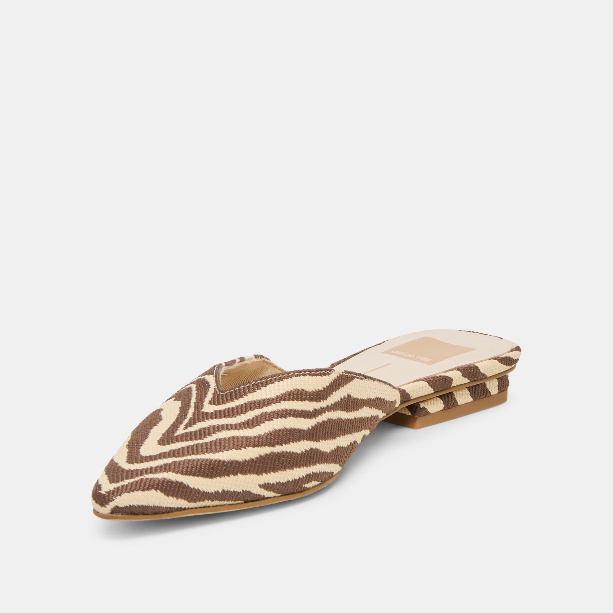 Elm Beige Zebra Raffia Flats / Dolce Vita