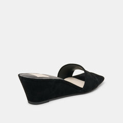 Qaily Onyx Suede Wedges / Dolce Vita