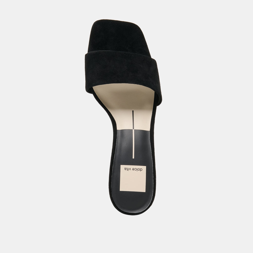 Qaily Onyx Suede Wedges / Dolce Vita