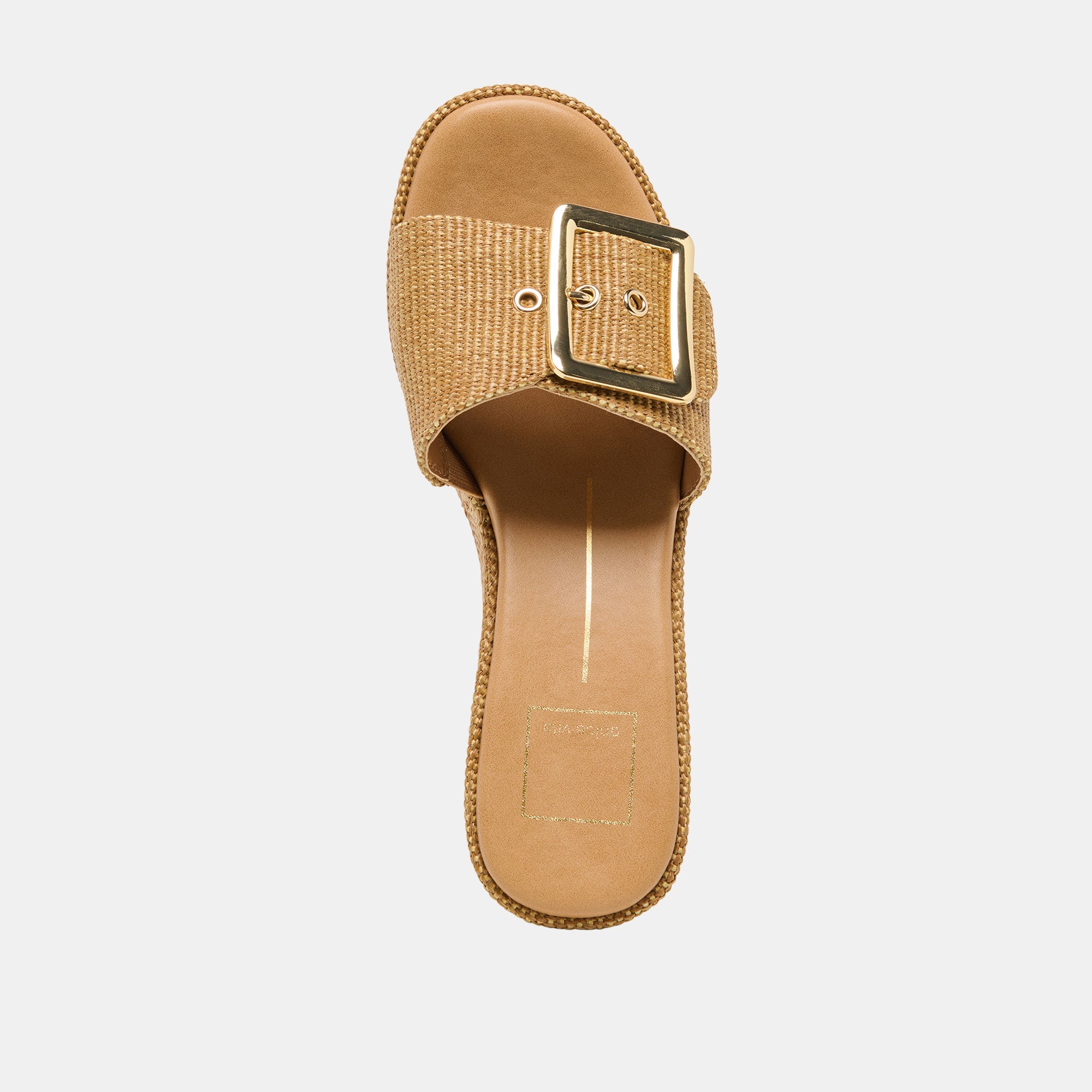 Jilian Wide Mocha Raffia Wedges / Dolce Vita