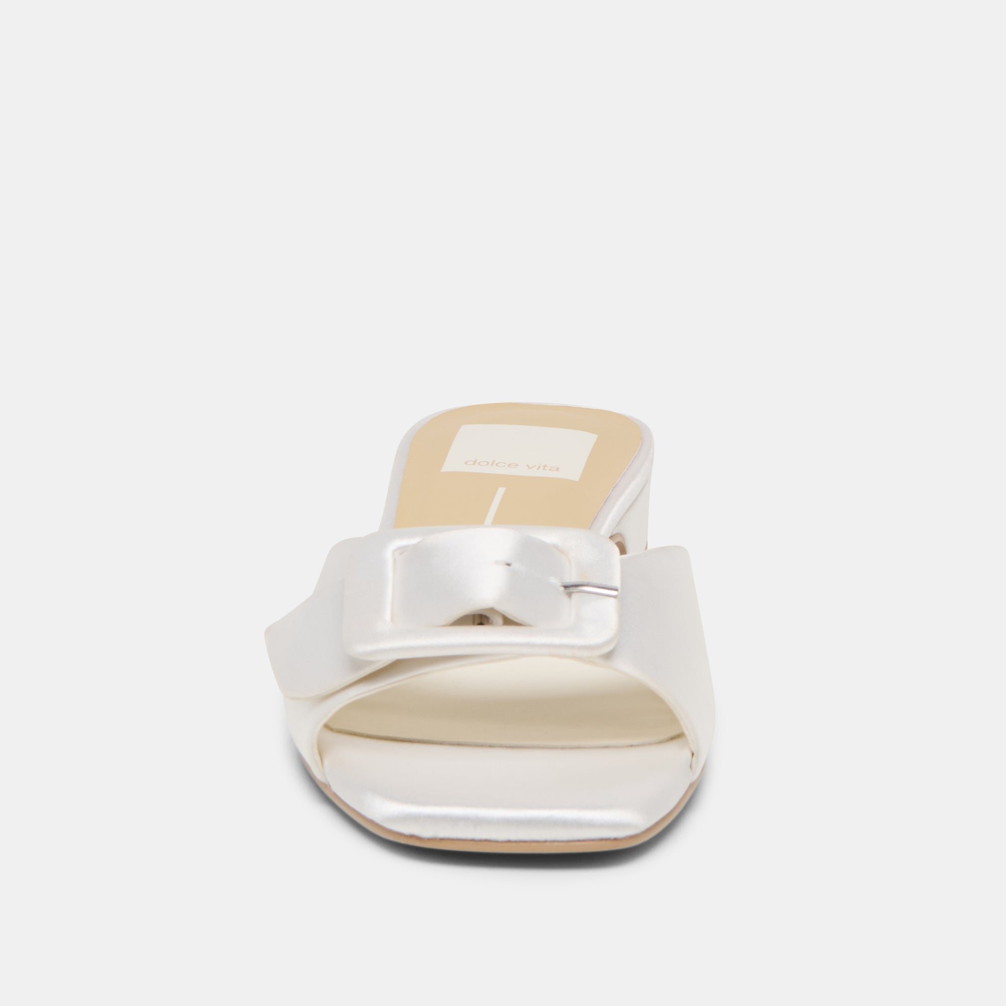 Edina True White Satin Sandals / Dolce Vita