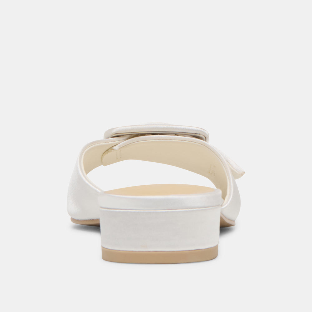 Edina True White Satin Sandals / Dolce Vita