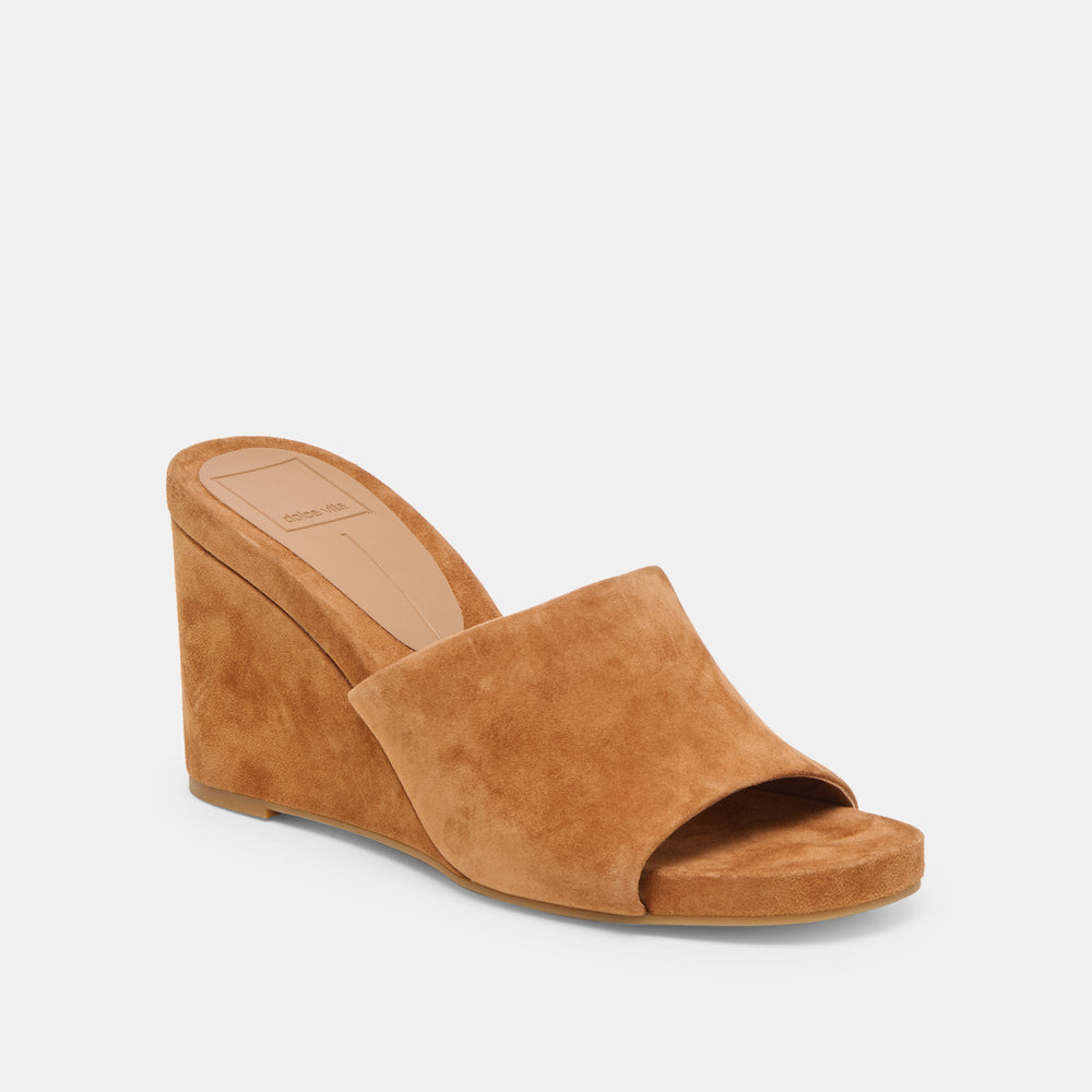 Holta Brown Suede Wedges / Dolce Vita
