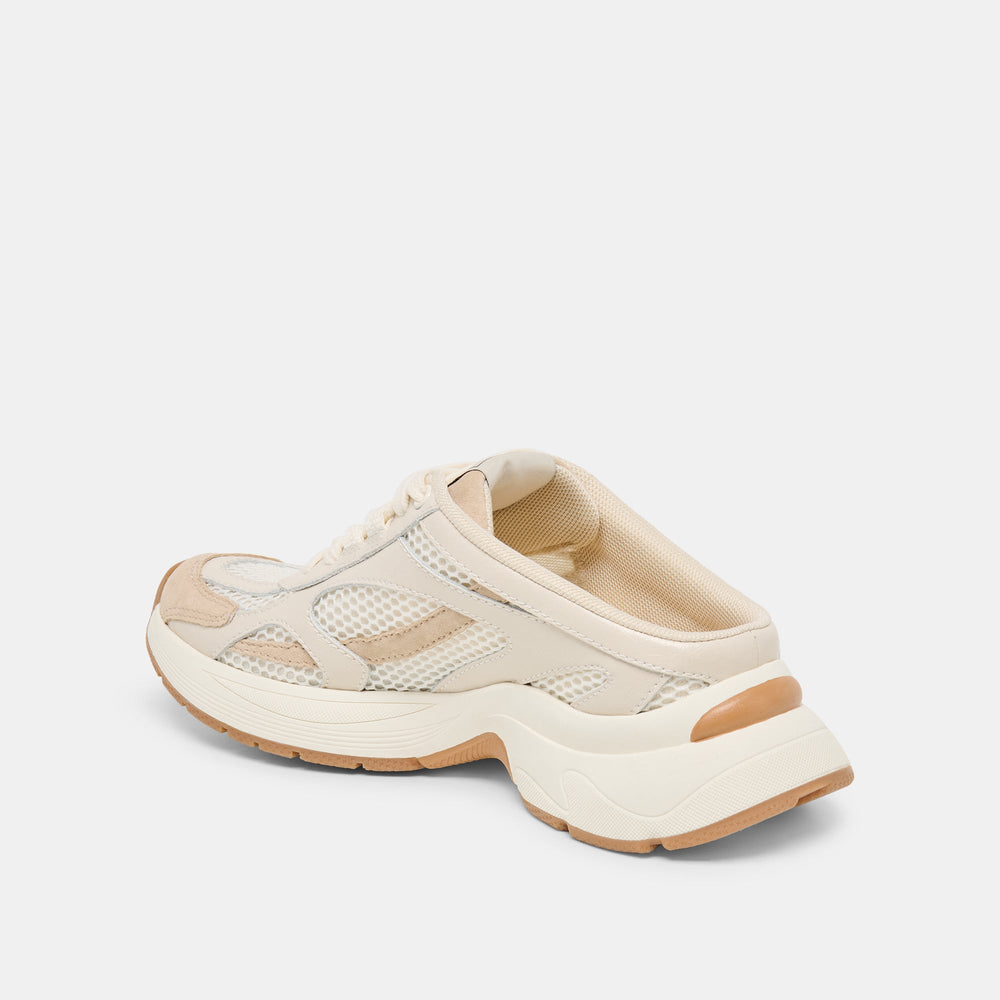 SWAYZY Ivory Multi Suede Platform Slip-on Sneakers / Dolce Vita