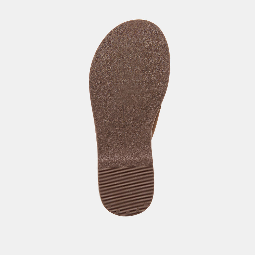 Jaina Dk Brown Suede Sandals / Dolce Vita