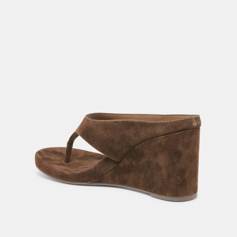 Hinna Dk Brown Suede Wedges / Dolce Vita