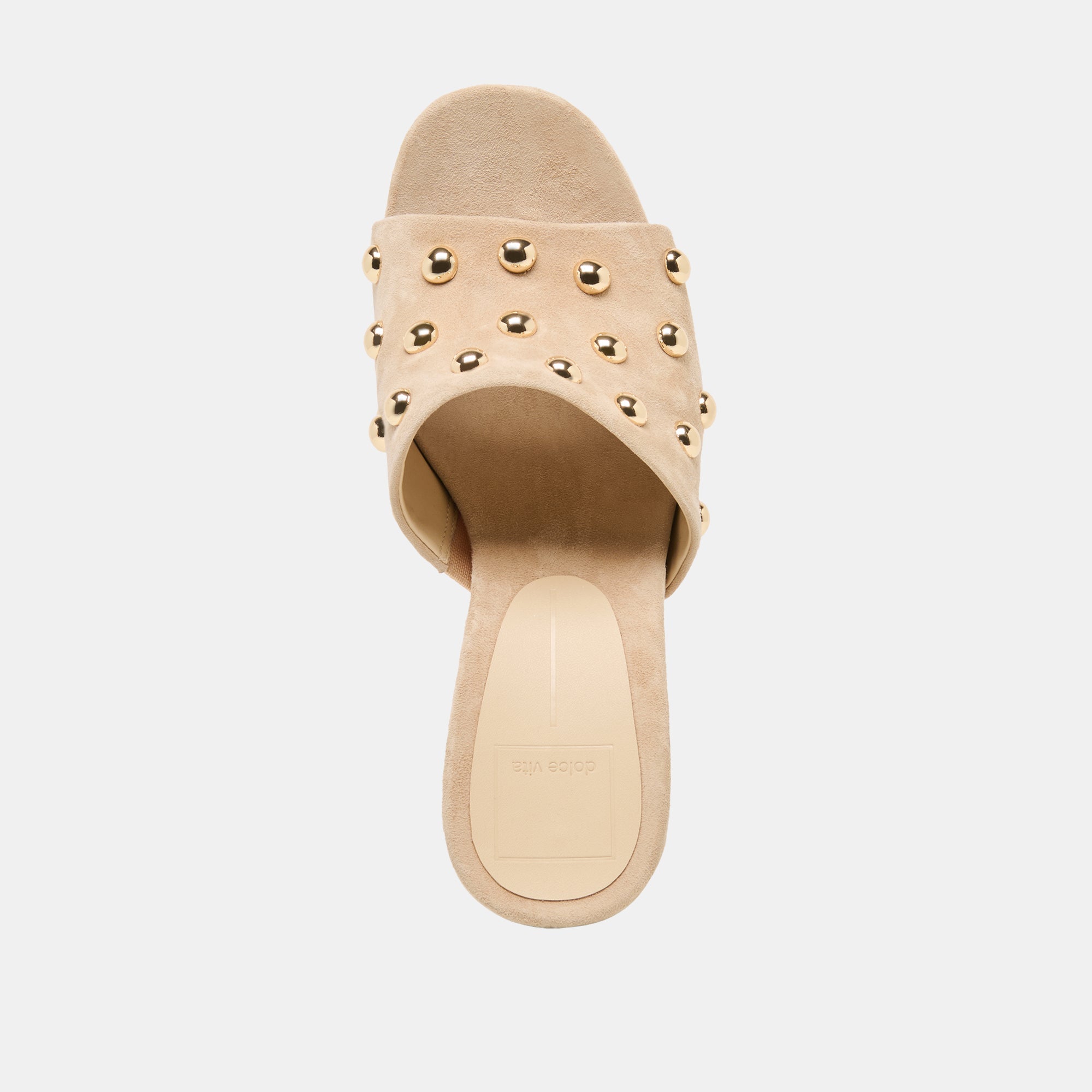 Holta Stud Camel Suede Wedges / Dolce Vita