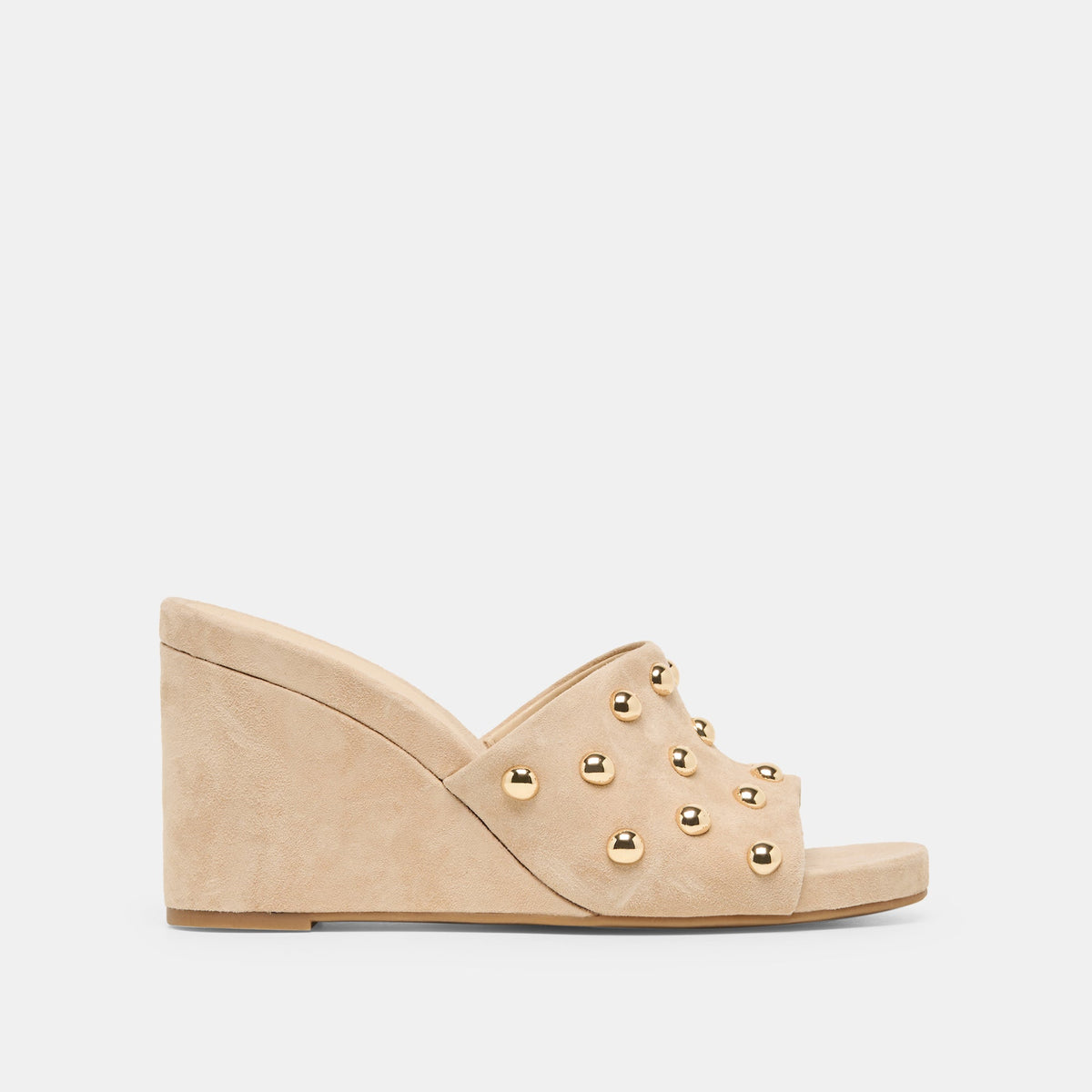 Holta Stud Camel Suede Wedges / Dolce Vita