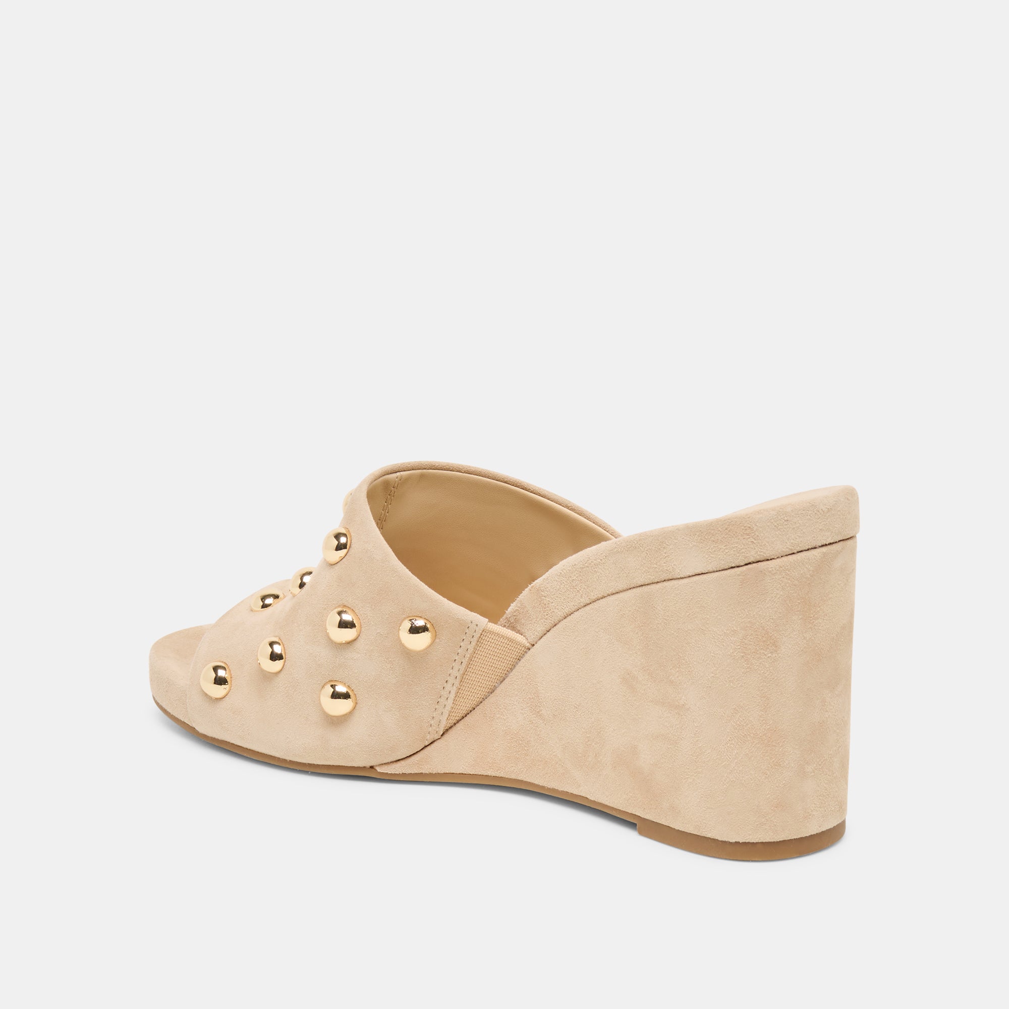 Holta Stud Camel Suede Wedges / Dolce Vita