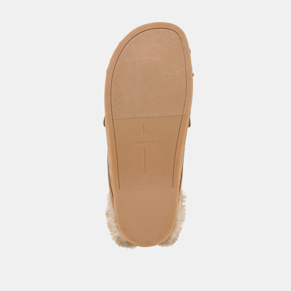Jodero Plush Mushroom Suede Flats / Dolce Vita
