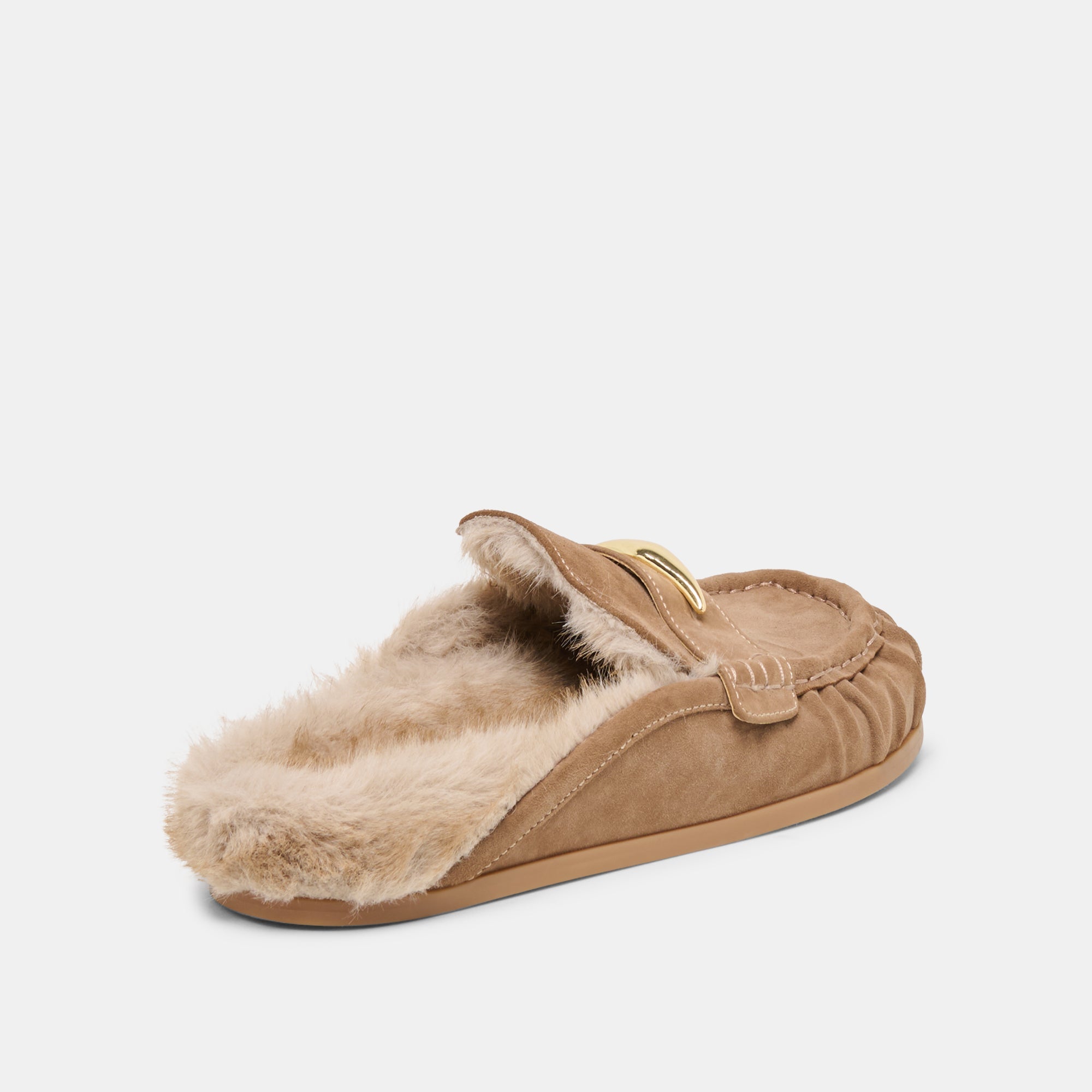 Jodero Plush Mushroom Suede Flats / Dolce Vita