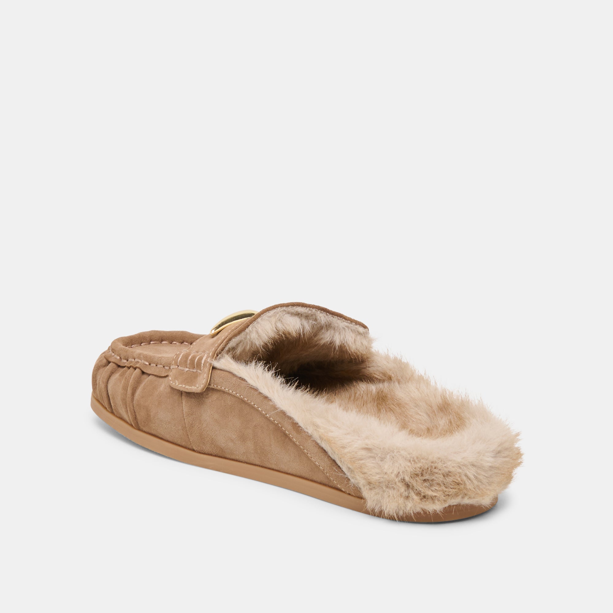 Jodero Plush Mushroom Suede Flats / Dolce Vita