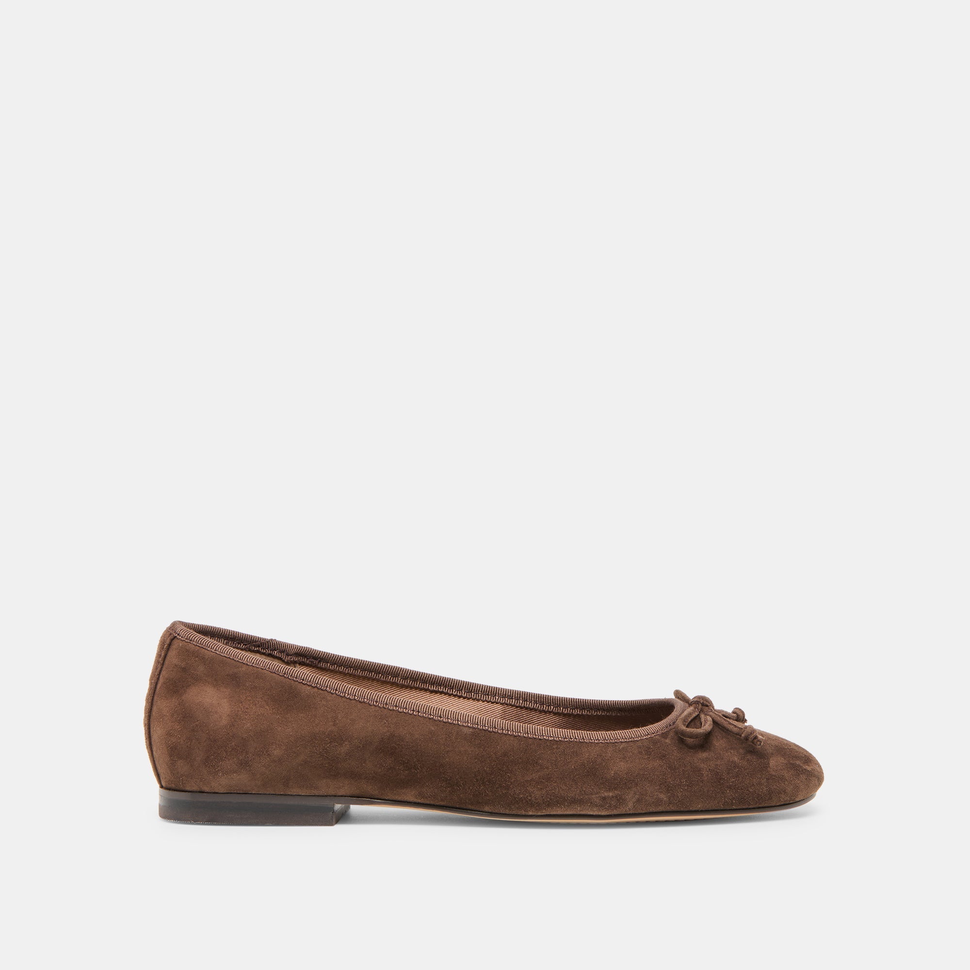 Ritla Wide Dk Brown Suede Ballet Flats / Dolce Vita