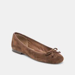 Ritla Wide Dk Brown Suede Ballet Flats / Dolce Vita