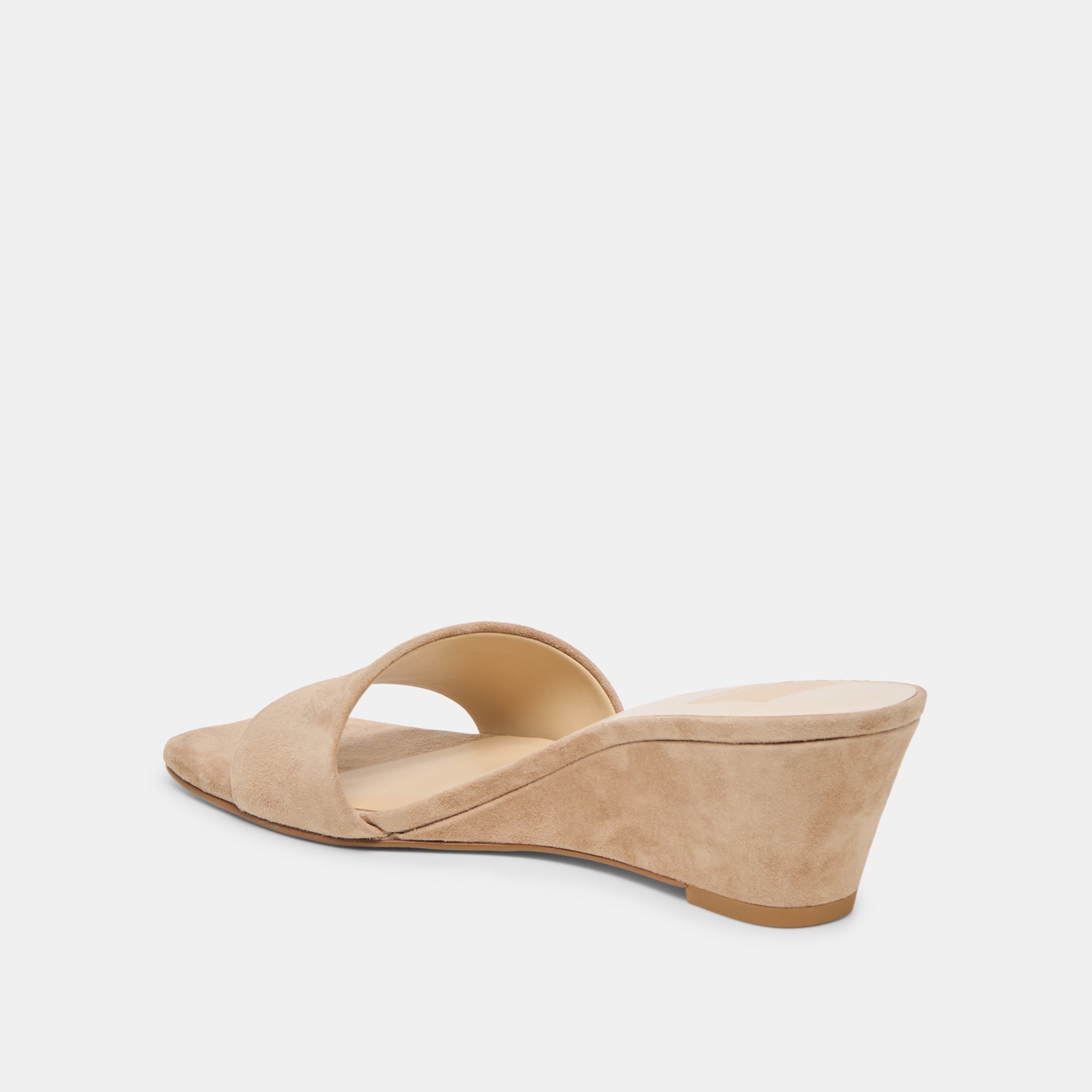 Qaily Wide Camel Suede Wedges / Dolce Vita