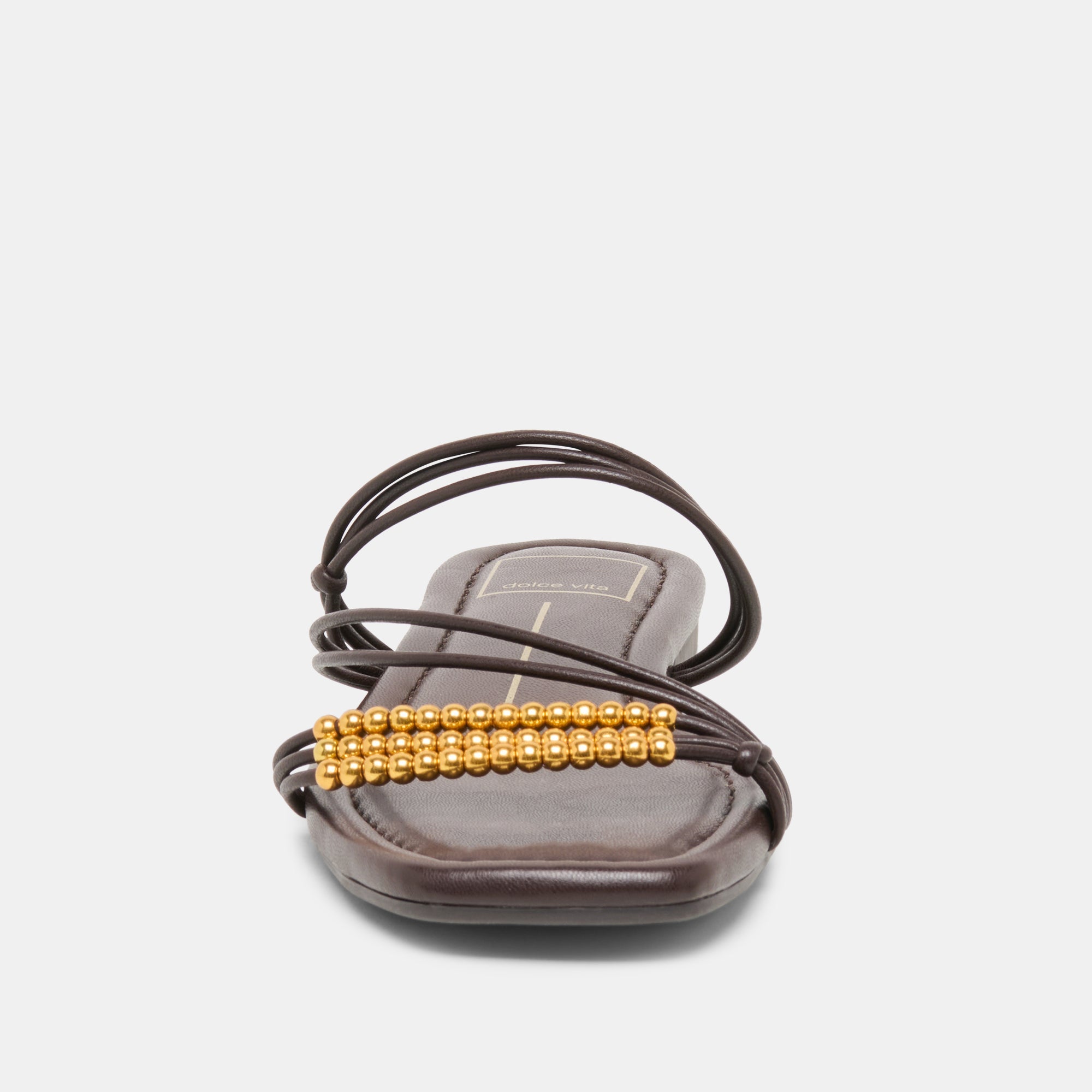 LYNDEE BEAD Espresso Stella Strappy Open-Toe Sandals / Dolce Vita