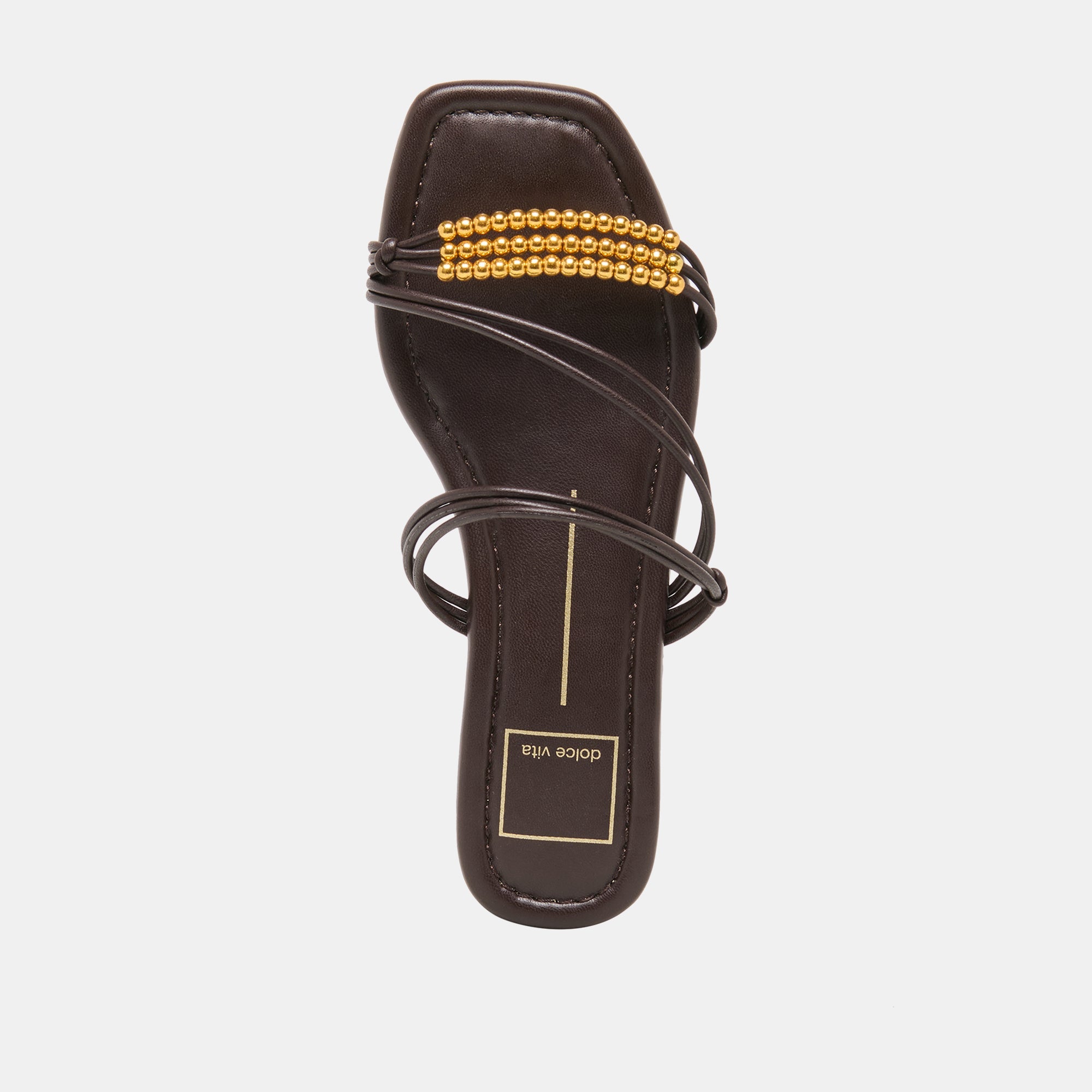 LYNDEE BEAD Espresso Stella Strappy Open-Toe Sandals / Dolce Vita