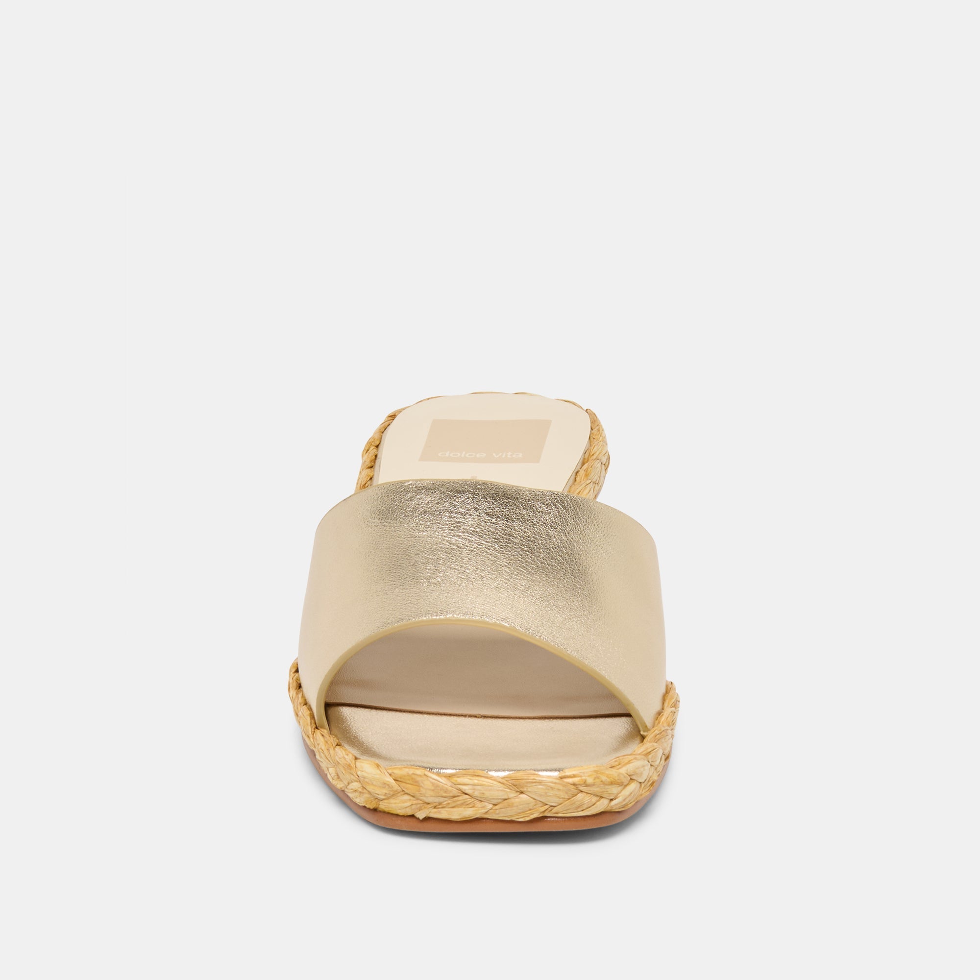 Dixi Wide Platinum Leather Sandals / Dolce Vita