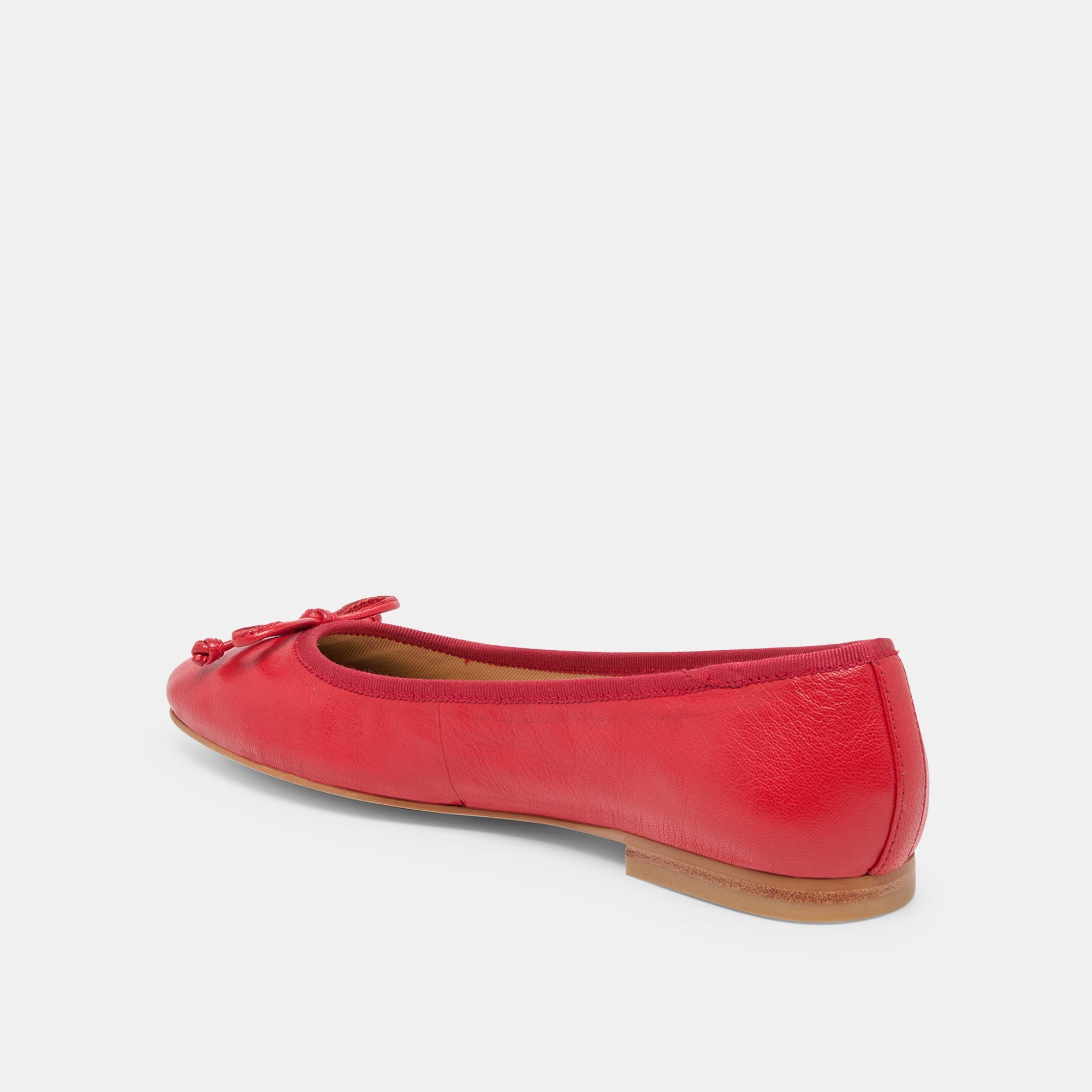 Ritla Wide Cherry Leather Ballet Flats / Dolce Vita