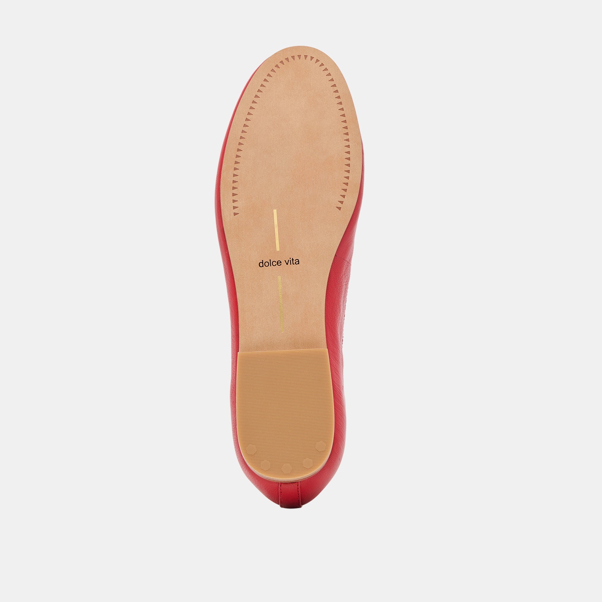 Ritla Wide Cherry Leather Ballet Flats / Dolce Vita