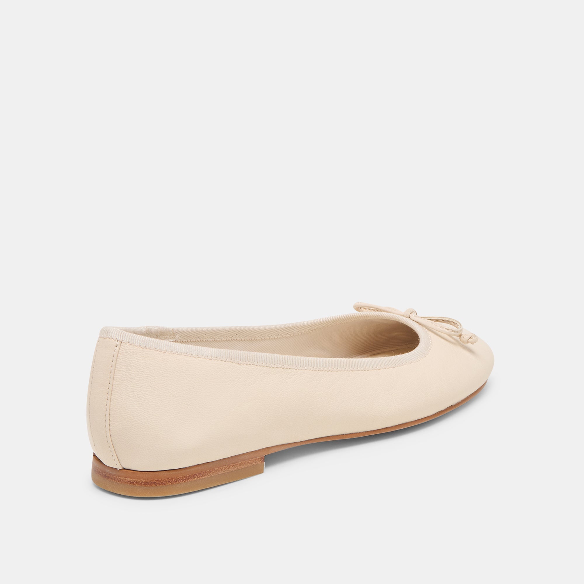 Ritla Wide Bone Leather Ballet Flats / Dolce Vita
