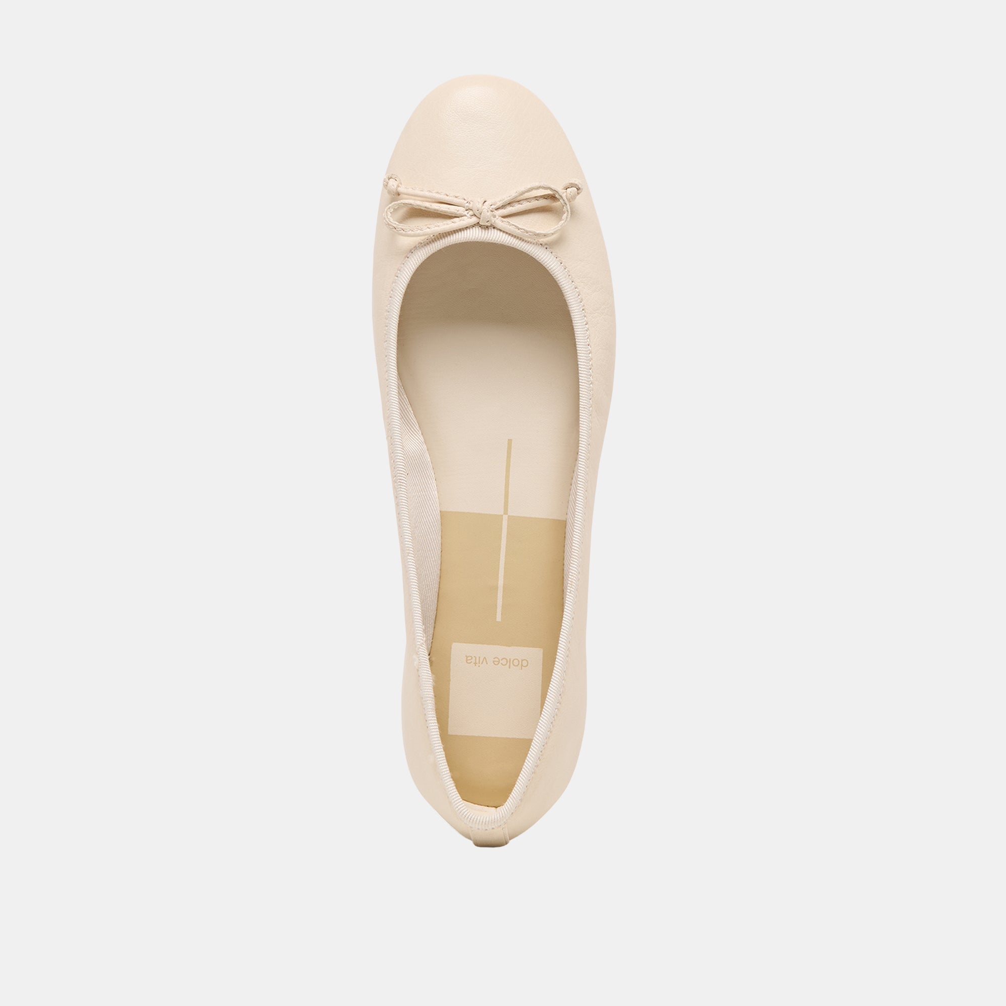 Ritla Wide Bone Leather Ballet Flats / Dolce Vita