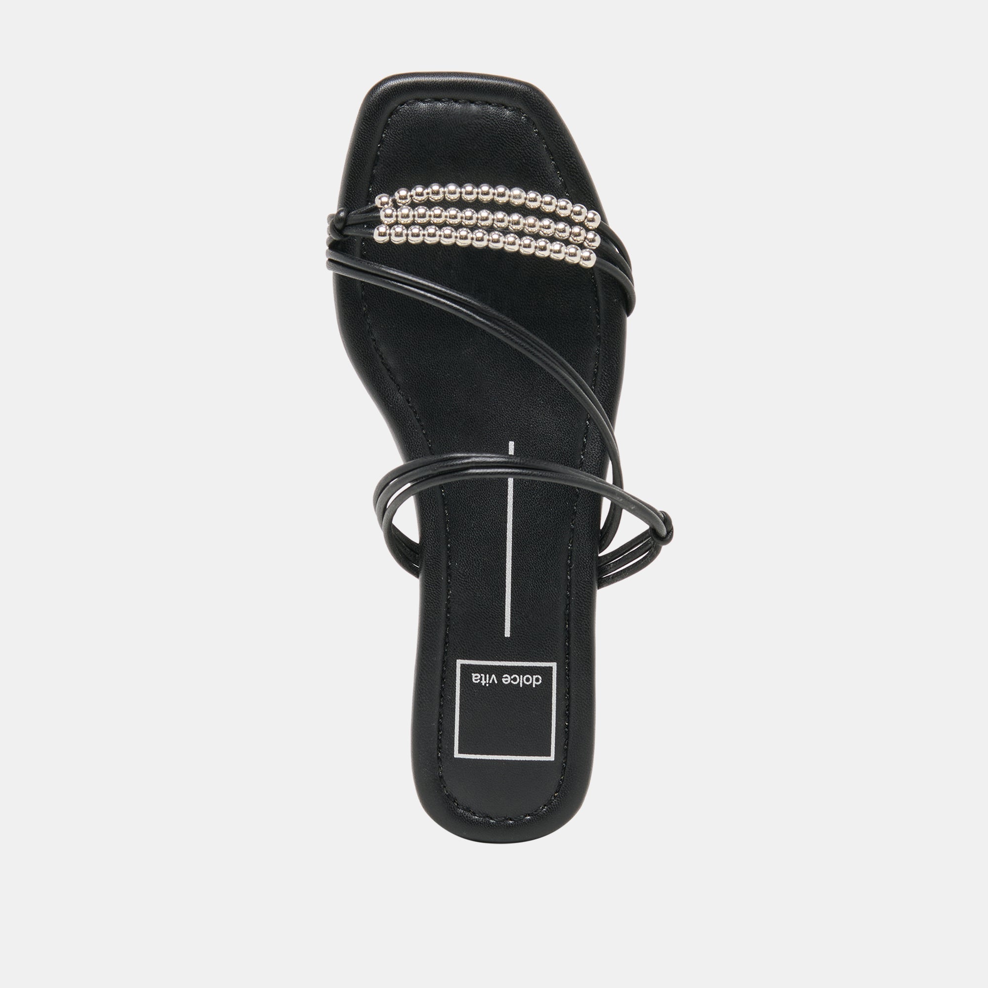 LYNDEE BEAD Black Stella Strappy Open-Toe Sandals / Dolce Vita