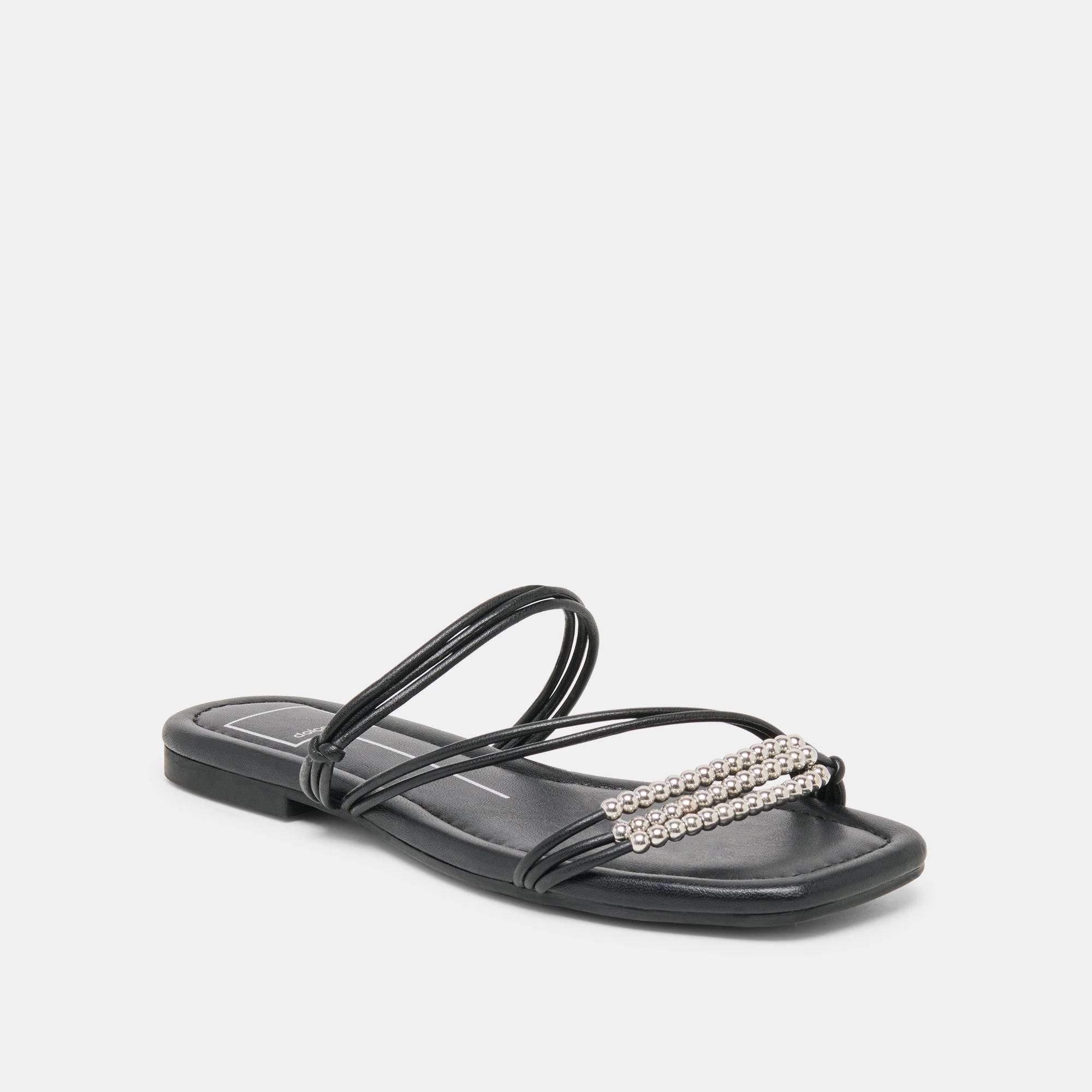LYNDEE BEAD Black Stella Strappy Open-Toe Sandals / Dolce Vita
