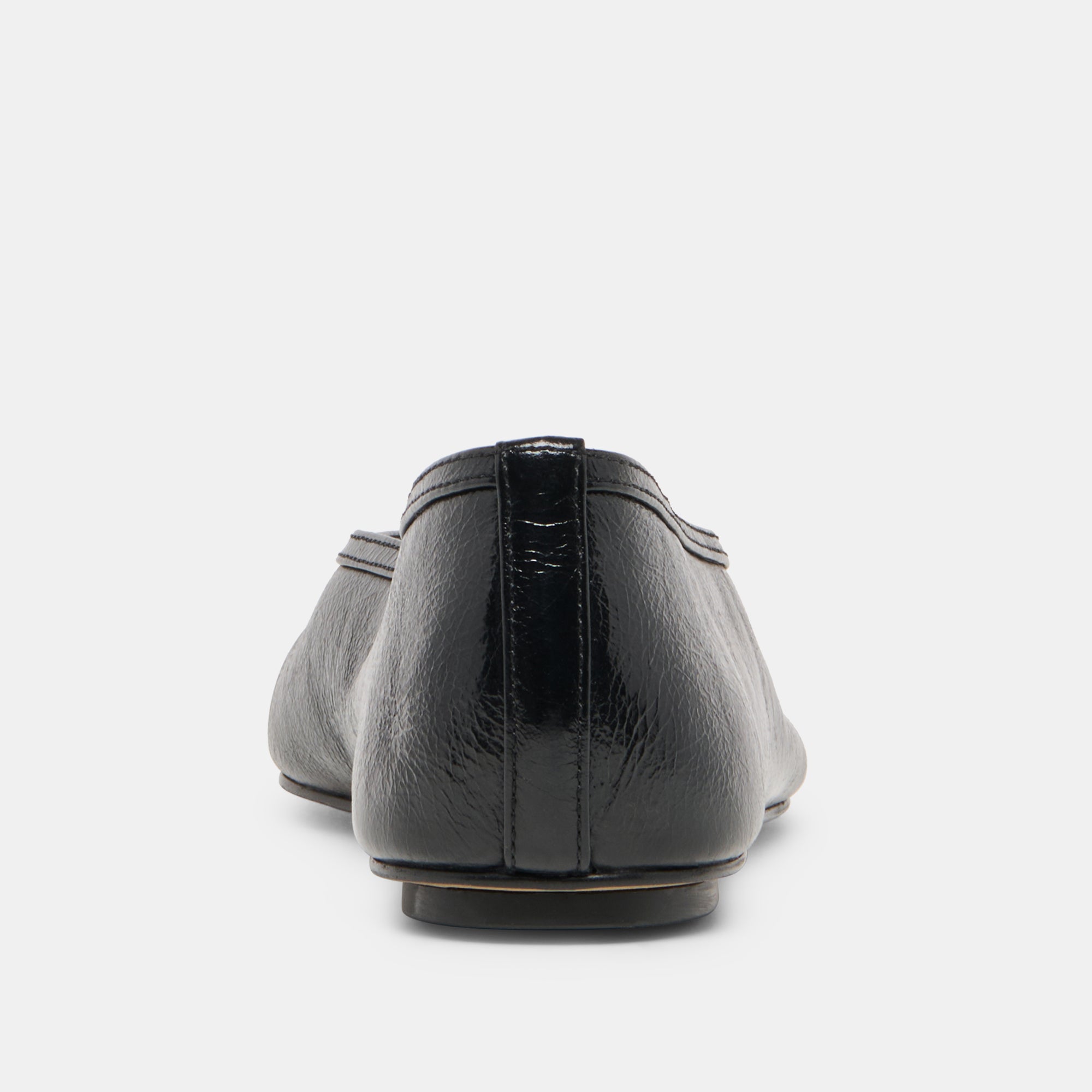 CARET Black Leather Pointed-Toe Ballet Flats / Dolce Vita