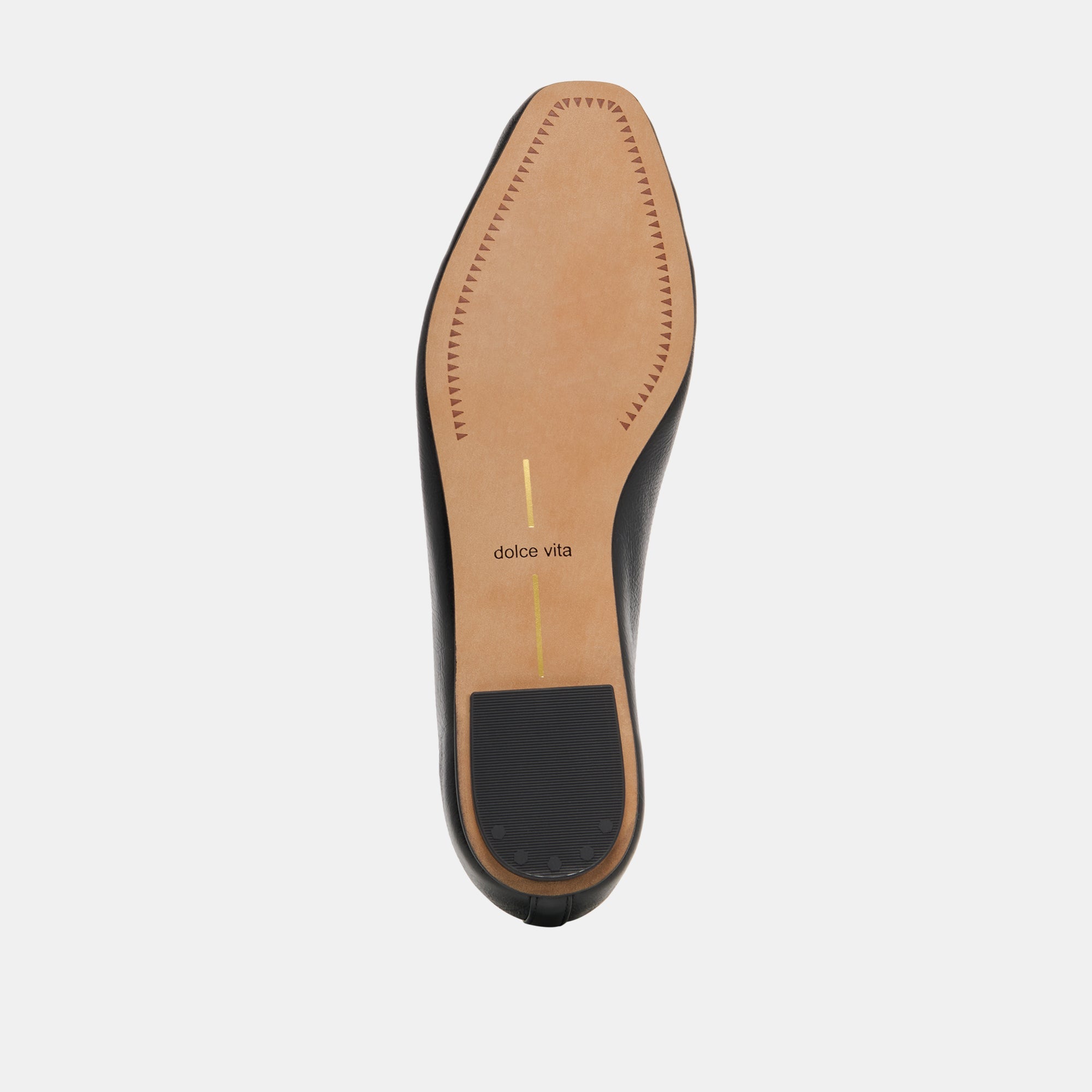 CARET Black Leather Pointed-Toe Ballet Flats / Dolce Vita