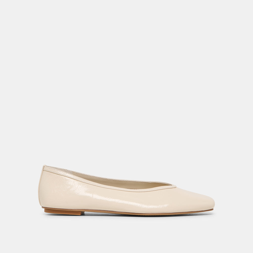 CARET Bone Leather Pointed-Toe Ballet Flats / Dolce Vita