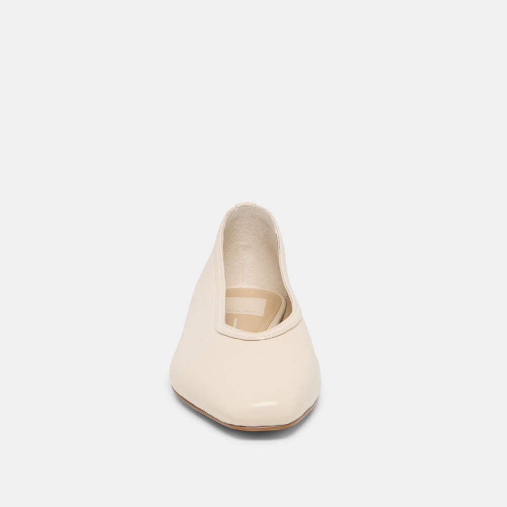 CARET Bone Leather Pointed-Toe Ballet Flats / Dolce Vita