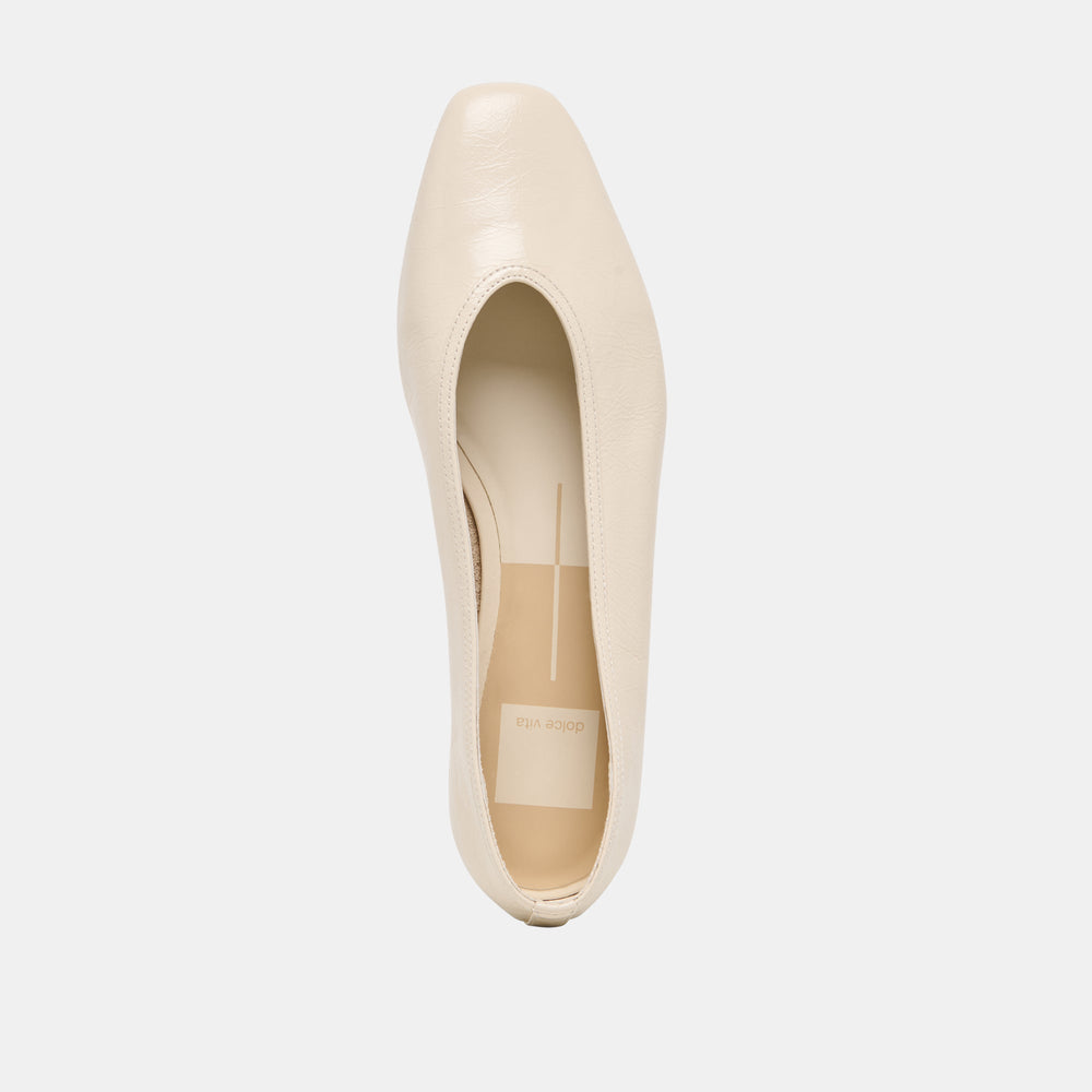 CARET Bone Leather Pointed-Toe Ballet Flats / Dolce Vita
