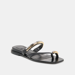 Tarina Black Leather Sandals / Dolce Vita