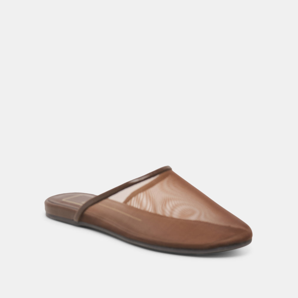 Geni Chocolate Mesh Flats / Dolce Vita