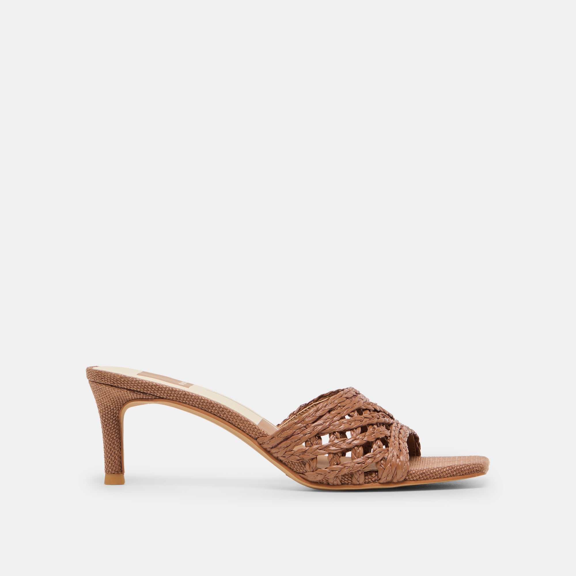 Bowen Cognac Raffia Heels / Dolce Vita