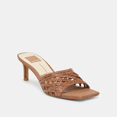 Bowen Cognac Raffia Heels / Dolce Vita