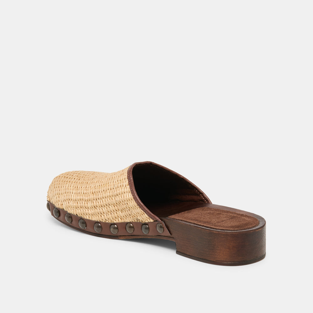 Alanis Lt Natural Raffia Flats / Dolce Vita