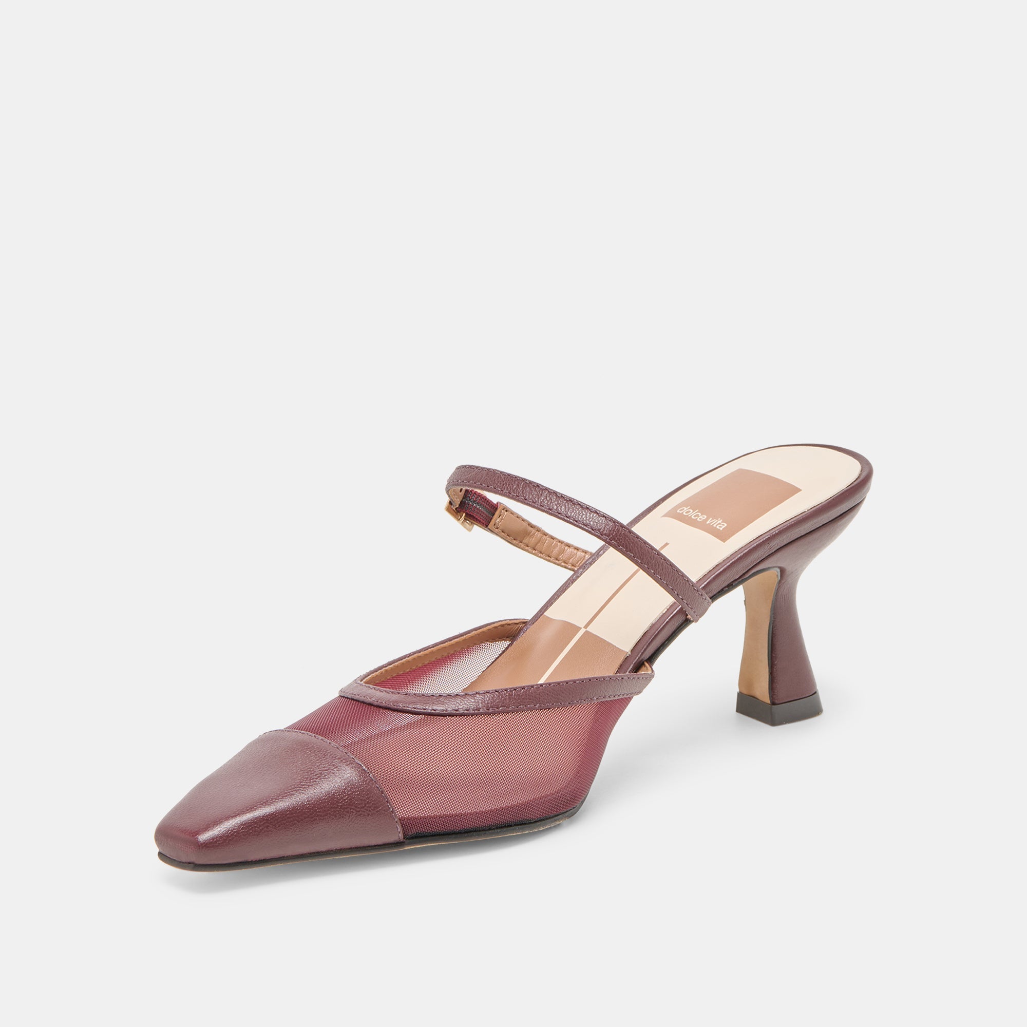 Loyd Burgundy Mesh Heels / Dolce Vita