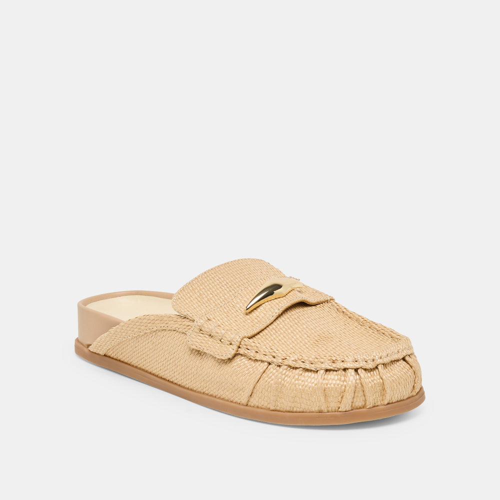 Jodero Lt Natural Raffia Flats / Dolce Vita