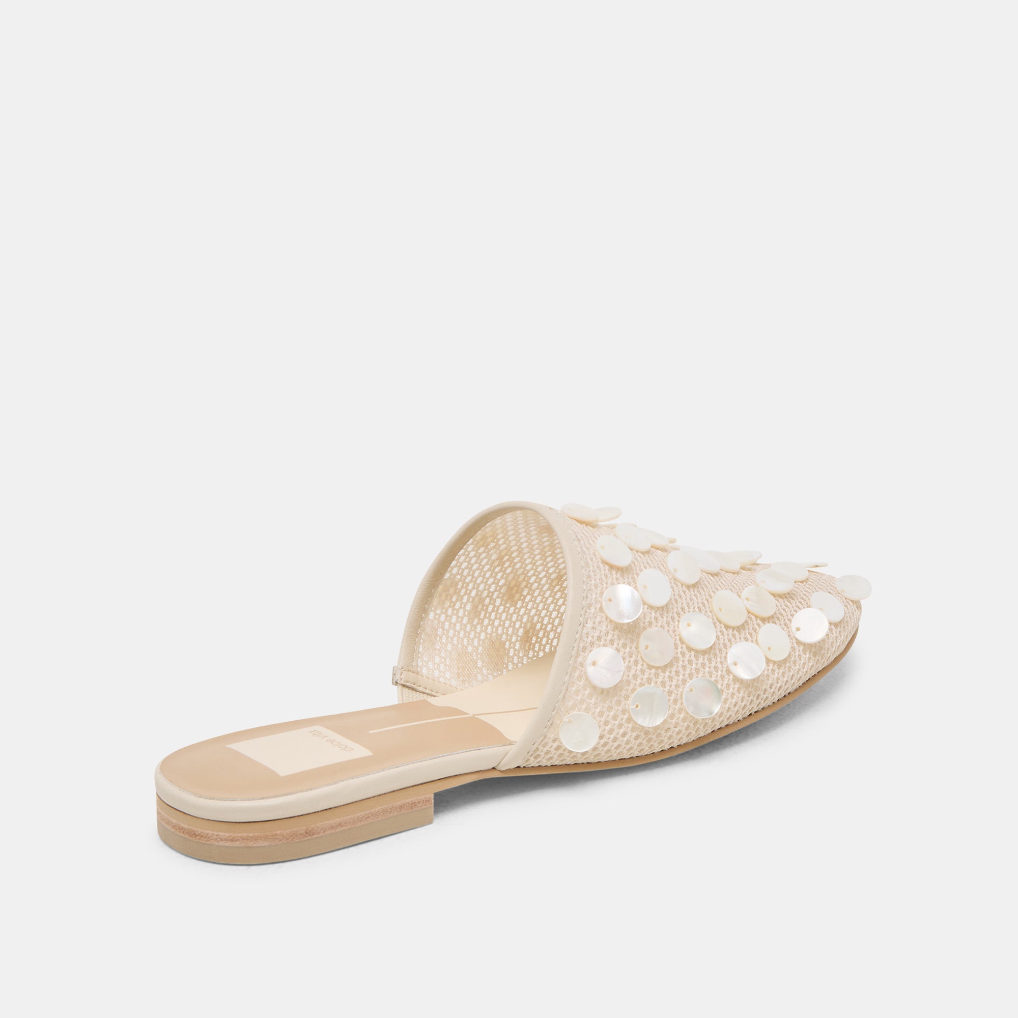 Rova Bead Ivory Disc Mesh Flats / Dolce Vita