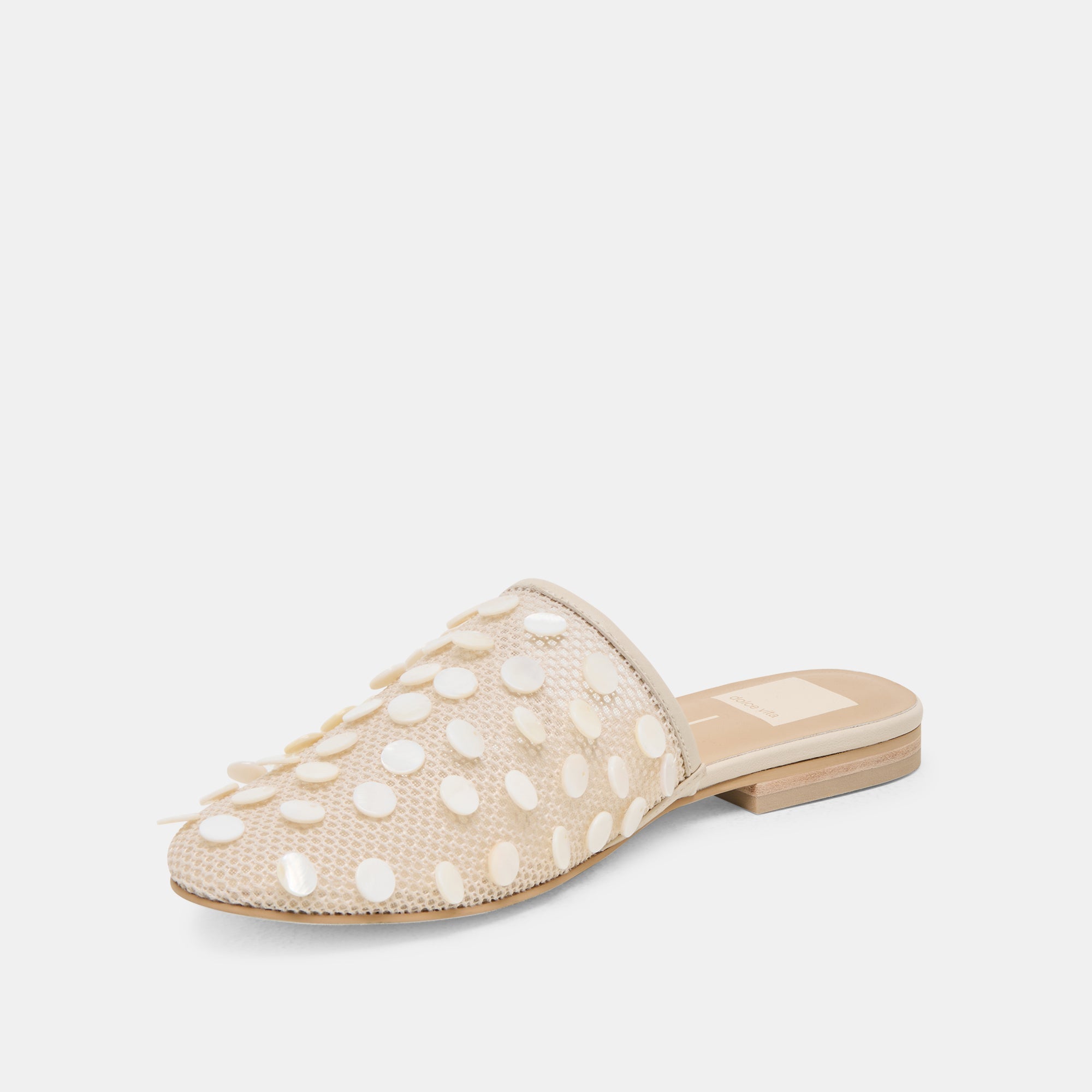 Rova Bead Ivory Disc Mesh Flats / Dolce Vita