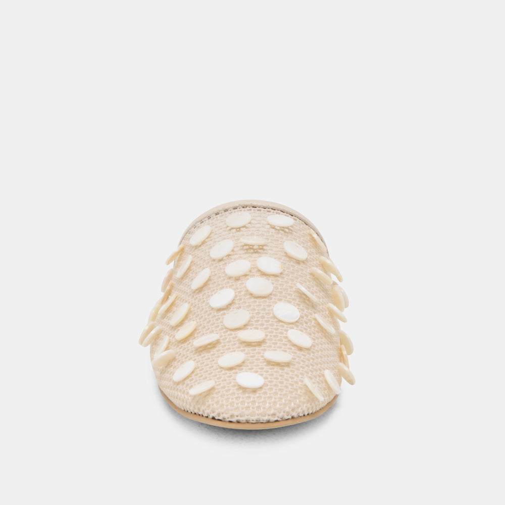 Rova Bead Ivory Disc Mesh Flats / Dolce Vita