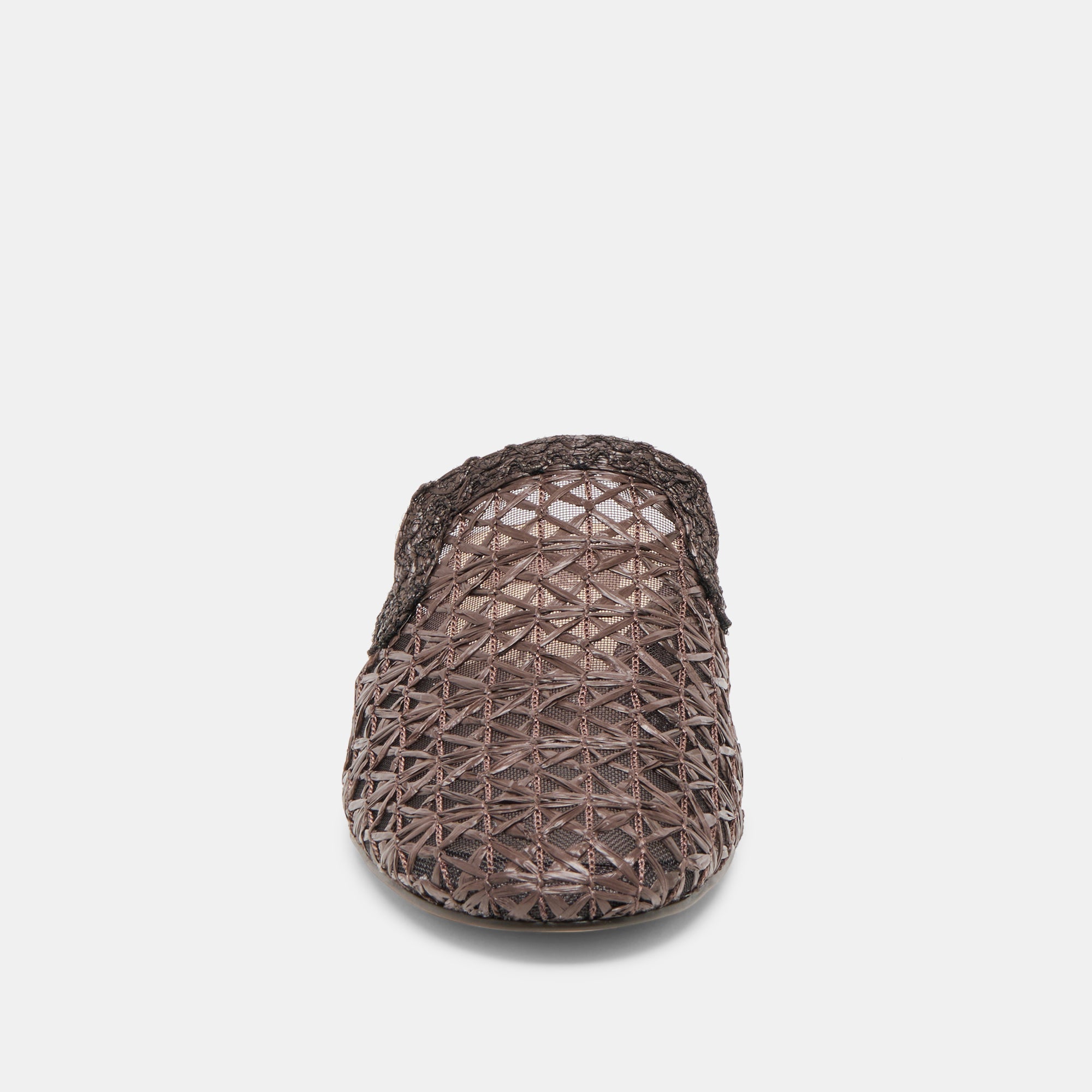 Kirt Chocolate Cross Hatch Raffia Flats / Dolce Vita