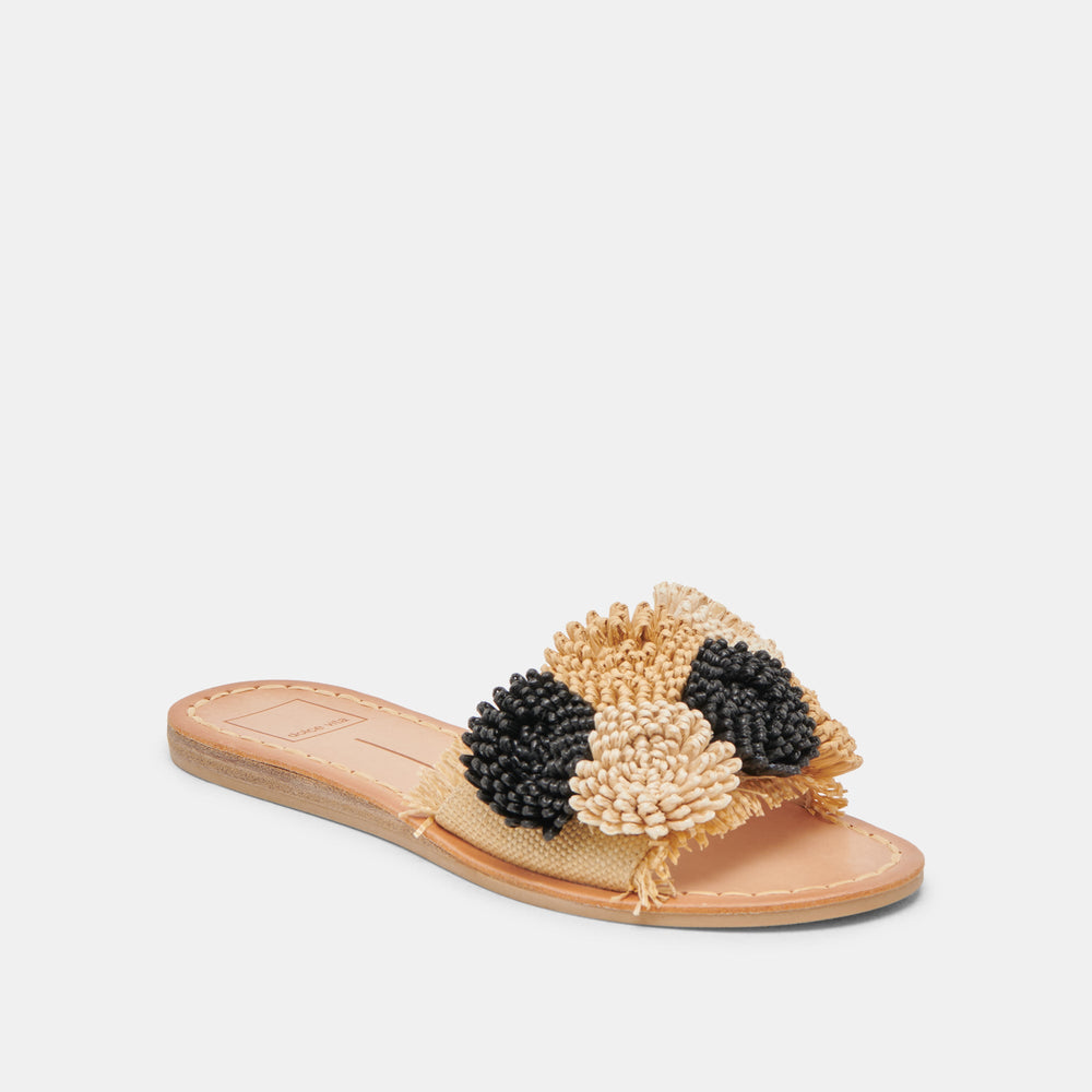 DANELA SANDALS BLACK NATURAL RAFFIA
 – Dolce Vita / Dolce Vita